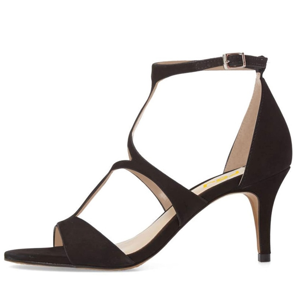 Open Toe Ankle Strap Caged Cutout Strappy Sandals - Picture 2 of 10